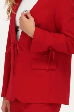 My Jewellery Blazer Rouge Avec Noeud Best