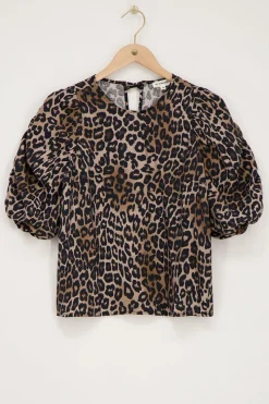 My Jewellery Blouse à Manches Bouffantes Imprimées Léopard Sale
