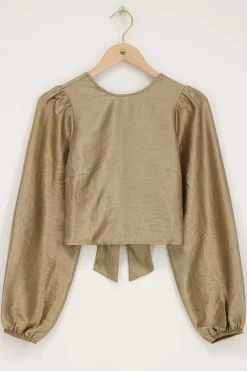 My Jewellery Blouse En Bronze Avec Nœud Au Dos Doré/Bronze Best