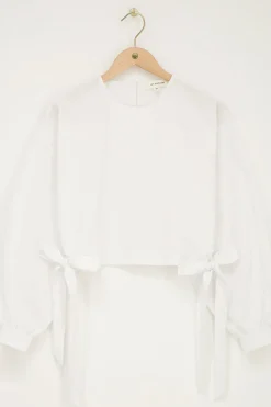 My Jewellery Blouse En Popeline he Avec Nœuds Blanc Online