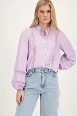 My Jewellery Blouse Lilas à Dentelle Violet clair Clearance