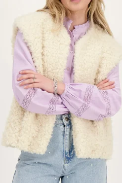 My Jewellery Blouse Lilas à Dentelle Violet clair Clearance