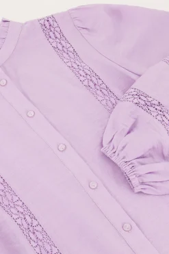 My Jewellery Blouse Lilas à Dentelle Violet clair Clearance