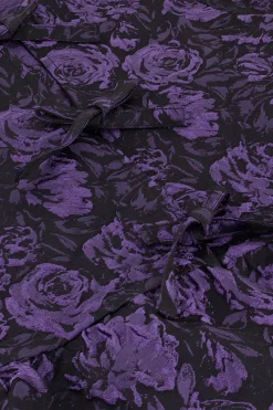 My Jewellery Blouse Noire Avec Nœuds Et Jacquard Violet Best