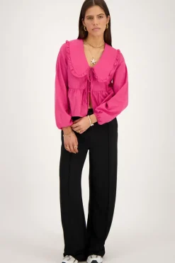 My Jewellery Blouse Rayée Avec Nœuds Rose Clearance
