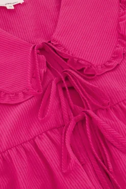 My Jewellery Blouse Rayée Avec Nœuds Rose Clearance
