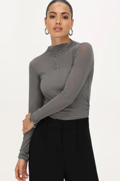 My Jewellery Body En Mesh Grise Avec Lurex Argenté/Gris clair/Gris Outlet