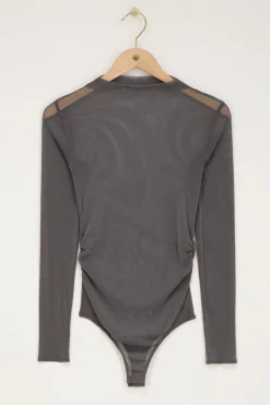 My Jewellery Body En Mesh Grise Avec Lurex Argenté/Gris clair/Gris Outlet