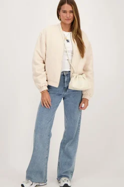 My Jewellery Bomber Beige En Mousseline Outlet