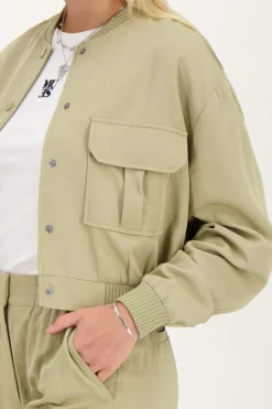 My Jewellery Bomber Cargo Vert New