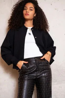 My Jewellery Bomber Noir Avec Poches Outlet