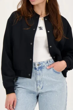 My Jewellery Bomber Noir Avec Poches Outlet