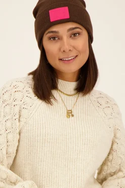 My Jewellery Bonnet Marron Avec écusson Hot