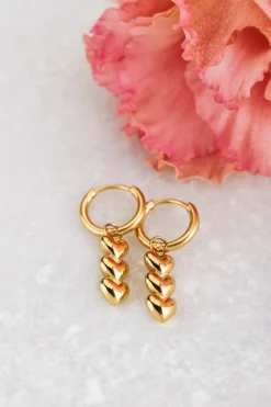 My Jewellery Boucles D’oreilles à Trois Cœurs Clearance