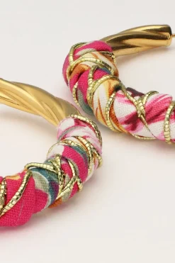 My Jewellery Boucles D'oreilles Art Avec Tresse Rose Best