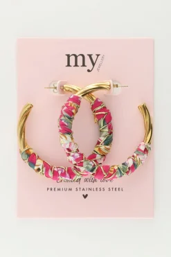 My Jewellery Boucles D'oreilles Art Avec Tresse Rose Best
