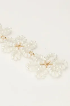 My Jewellery Boucles D'oreilles Avec 3 Fleurs Blanches Fashion