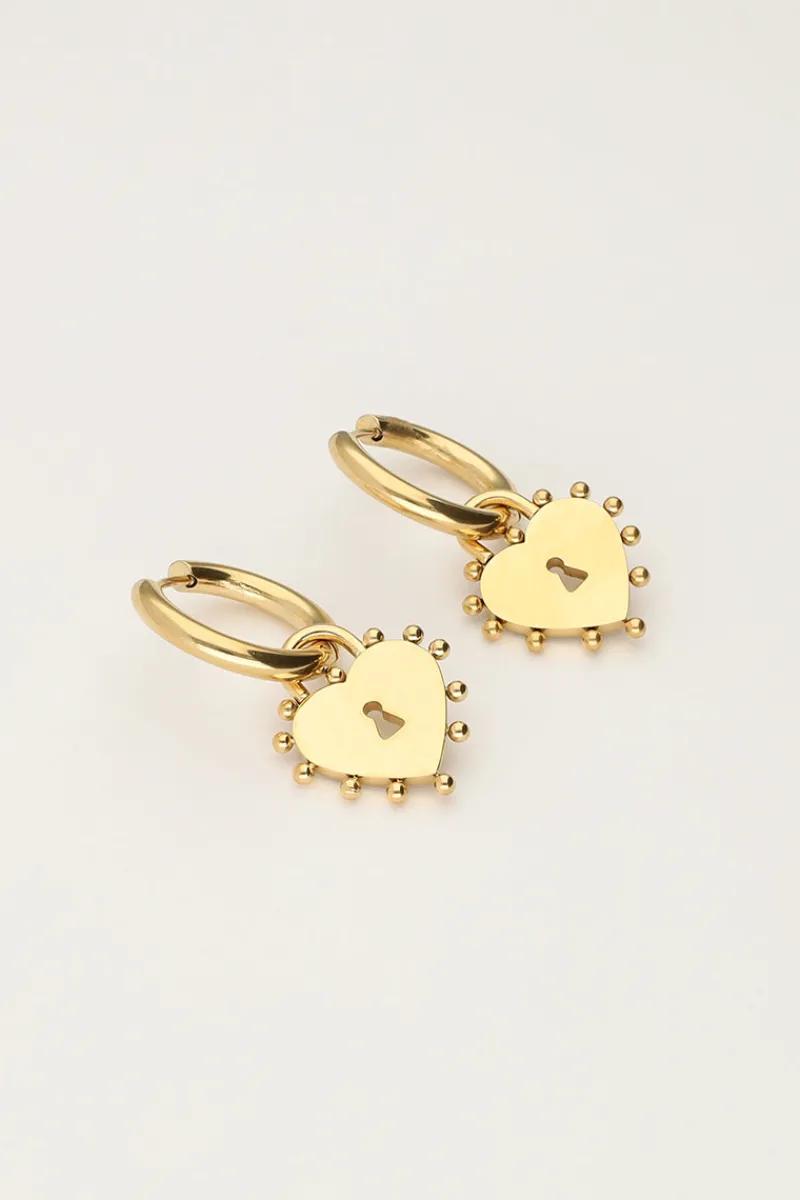 My Jewellery Boucles D'oreilles Avec Cadenas En Cœur Sale