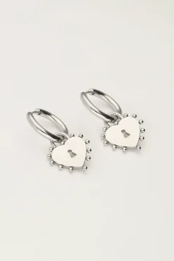 My Jewellery Boucles D'oreilles Avec Cadenas En Cœur Sale
