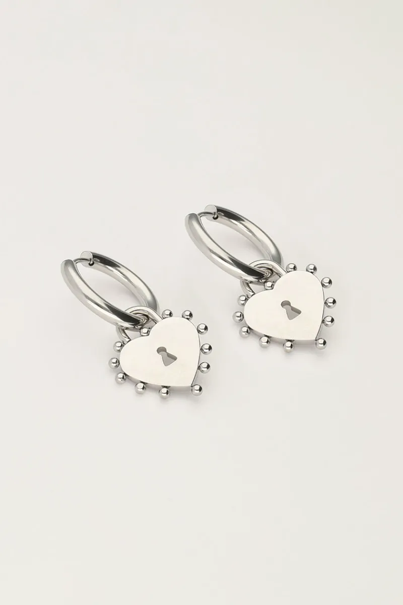 My Jewellery Boucles D'oreilles Avec Cadenas En Cœur Sale
