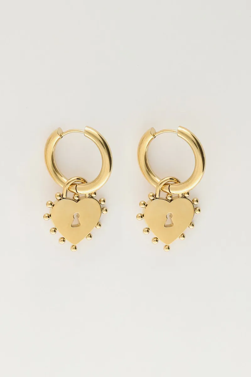 My Jewellery Boucles D'oreilles Avec Cadenas En Cœur Sale