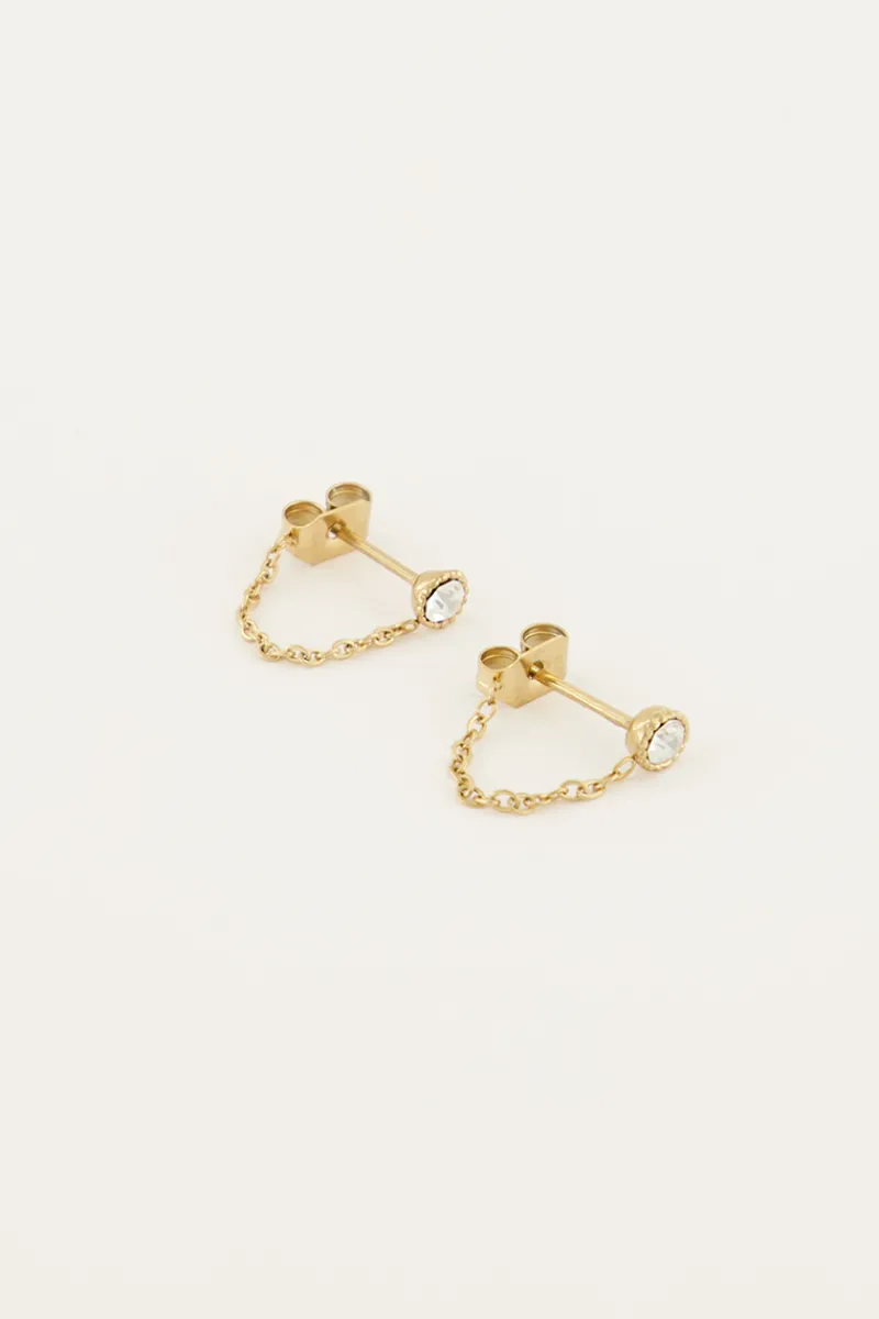My Jewellery Boucles D’oreilles Avec Chaîne Et Pierre Fashion