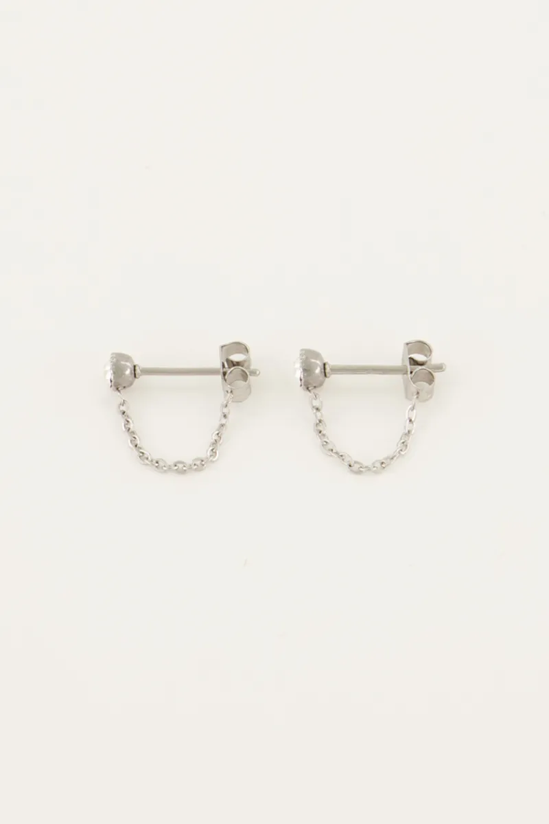 My Jewellery Boucles D’oreilles Avec Chaîne Et Pierre Fashion