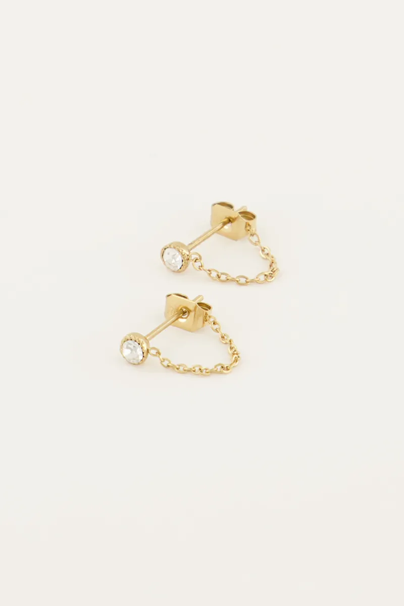 My Jewellery Boucles D’oreilles Avec Chaîne Et Pierre Fashion