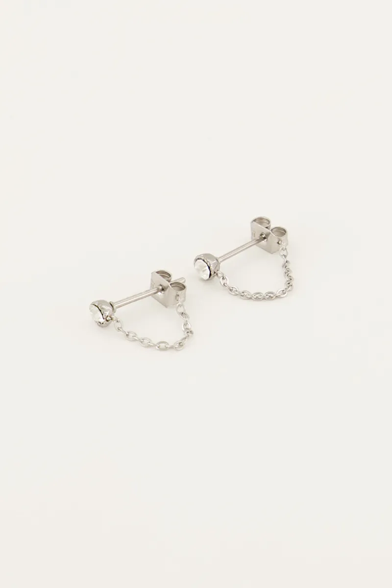 My Jewellery Boucles D’oreilles Avec Chaîne Et Pierre Fashion
