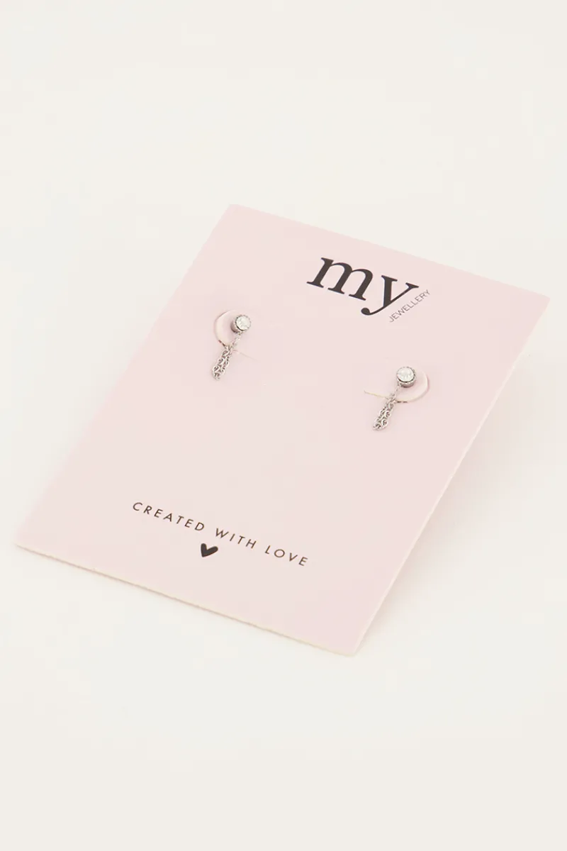 My Jewellery Boucles D’oreilles Avec Chaîne Et Pierre Fashion