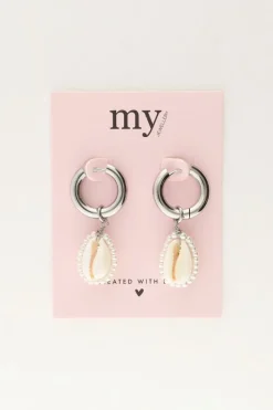 My Jewellery Boucles D'oreilles Avec Coquillage Et Perles Fashion