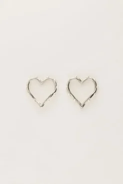 My Jewellery Boucles D'oreilles Avec Cœur Ouvert Et Perles Fashion