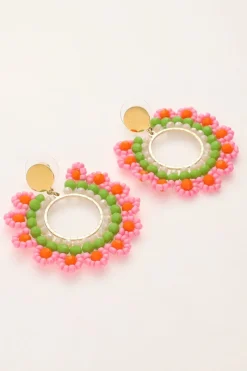 My Jewellery Boucles D'oreilles Avec Fleurs Roses Best