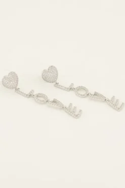 My Jewellery Boucles D’oreilles Avec Lettres Love Et Strass New