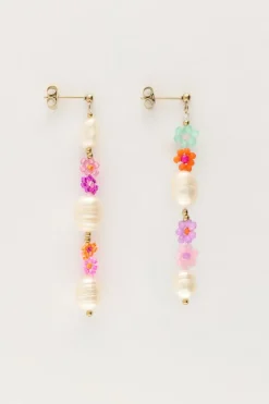 My Jewellery Boucles D'oreilles Avec Perles Et Fleurs Sale