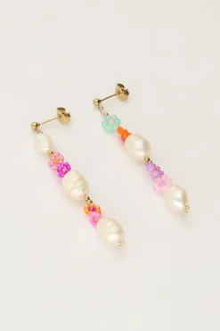 My Jewellery Boucles D'oreilles Avec Perles Et Fleurs Sale