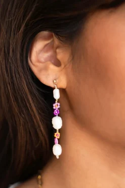 My Jewellery Boucles D'oreilles Avec Perles Et Fleurs Sale