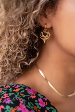 My Jewellery Boucles D’oreilles Avec Rayon De Soleil En Cœur New