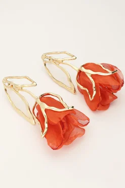 My Jewellery Boucles D'oreilles Avec Tulipe Orange Online