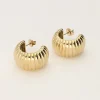 My Jewellery Boucles D'oreilles Bold Avec Nervures Discount