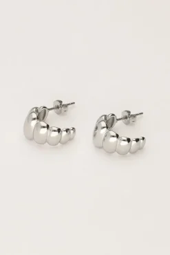 My Jewellery Boucles D'oreilles Bold Avec Bulle Rayée Best