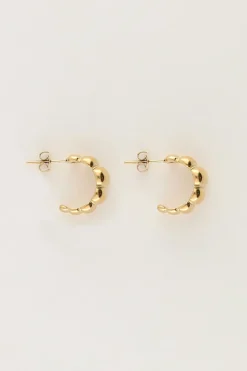 My Jewellery Boucles D'oreilles Bold Avec Bulle Rayée Best