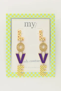 My Jewellery Boucles D'oreilles Candy Love Violettes Best