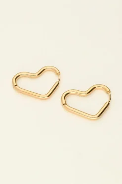 My Jewellery Boucles D'oreilles Créoles Cœur Ouvert Fashion