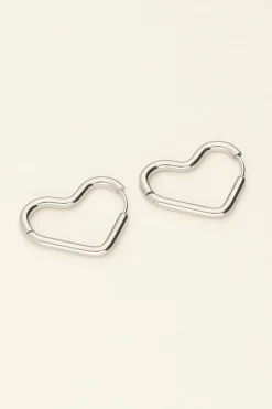 My Jewellery Boucles D'oreilles Créoles Cœur Ouvert Fashion