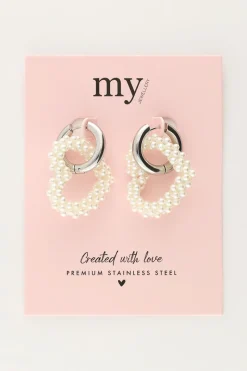 My Jewellery Boucles D'oreilles Cœur Avec Perles Clearance