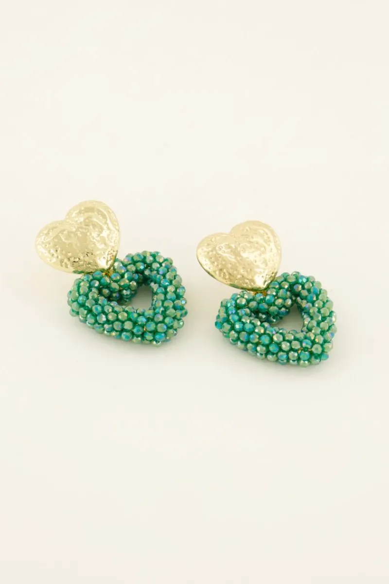 My Jewellery Boucles D'oreilles Cœurs à Bouton Doré Tendance Clearance