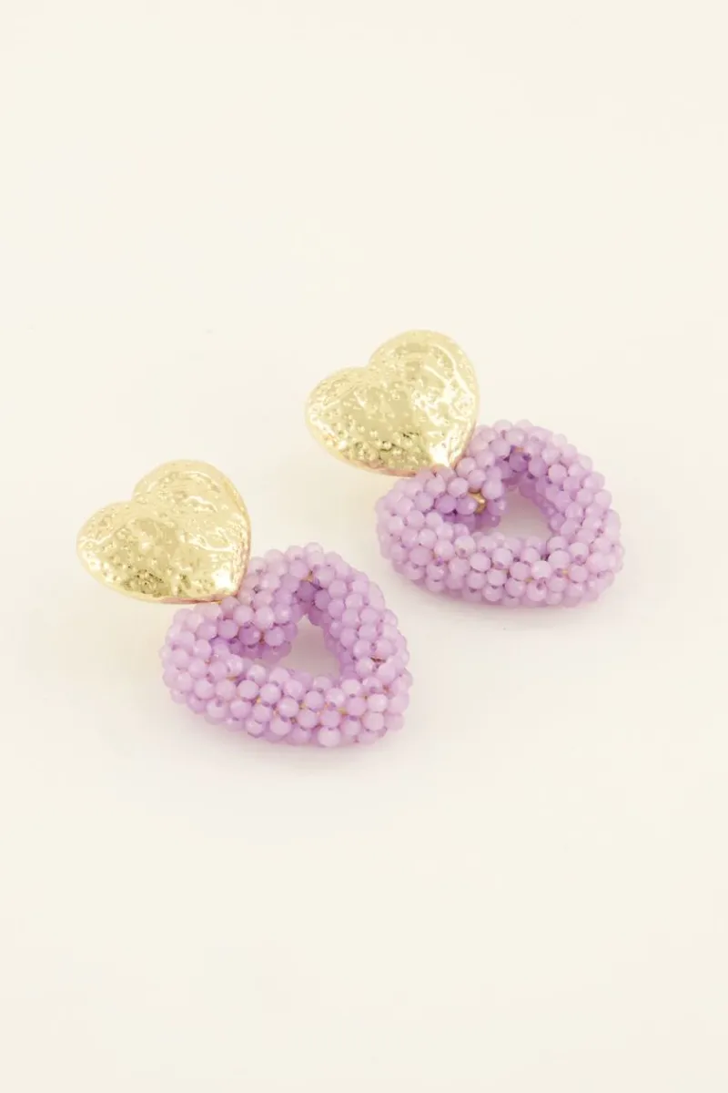 My Jewellery Boucles D'oreilles Cœurs à Bouton Doré Tendance Clearance
