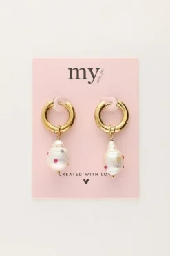 My Jewellery Boucles D'oreilles En Perles Avec Clous Multicolores Clearance