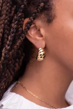 My Jewellery Boucles D'oreilles Gouttes Avec Rebords De Grande Taille Clearance